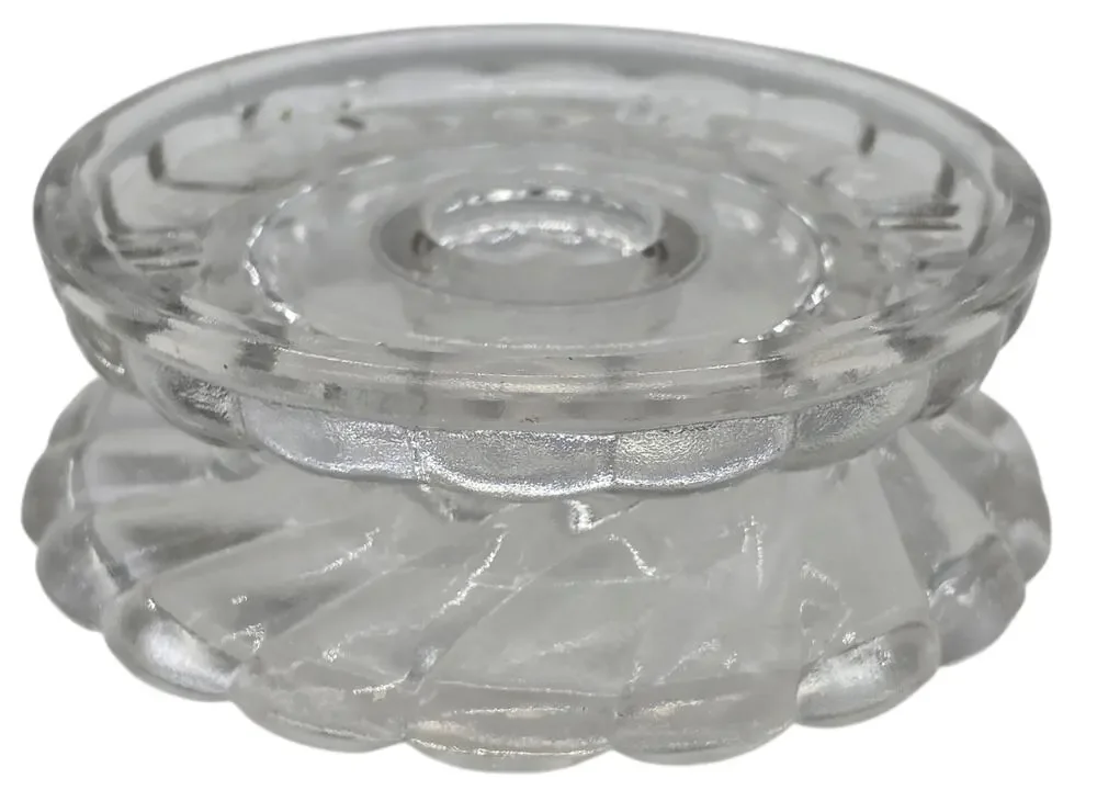 FENTON GLASS IRRIDESCENT HURRICANE LAMP BASE CANDLE HOLDER